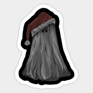 Santa hat ghost Sticker